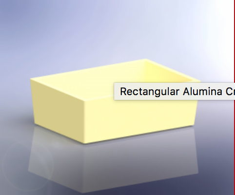 Hoher Reinheitsgrad-Tonerde-Tiegel für die schmelzenden Metalle, keramische Pulver-Wärmebehandlung