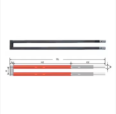 U-Typ Hochtemperaturbeständigkeit Sic Bar Sic Heizungselement Elektrisch