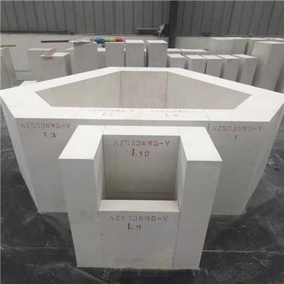 der Tonerde-3.1g/Cm3 Ziegelsteine Zirkoniumdioxid-des Silikon-AZS für Glasöfen